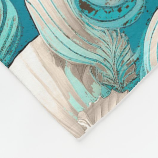 Kust Kerst Bold Zeepaardpatroon#4 ID1009 Fleece Deken (Hoek)