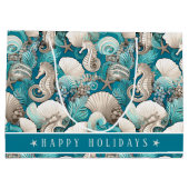 Kust Kerst Bold Zeepaardpatroon#4 ID1009 Groot Cadeauzakje (Achterkant)