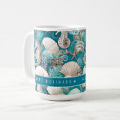 Kust Kerst Bold Zeepaardpatroon#4 ID1009 Koffiemok (Voorkant links)