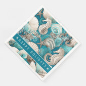 Kust Kerst Bold Zeepaardpatroon#4 ID1009 Servet (Hoek)