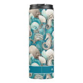 Kust Kerst Bold Zeepaardpatroon#4 ID1009 Thermosbeker (Achterkant)