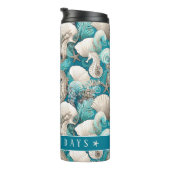 Kust Kerst Bold Zeepaardpatroon#4 ID1009 Thermosbeker (Geroteerd rechts)