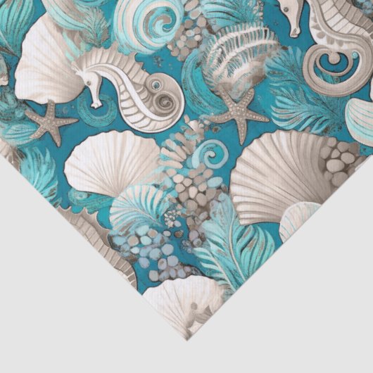 Kust Kerst Bold Zeepaardpatroon#4 ID1009 Tissuepapier (Detail)