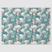 Kust Kerst Bold Zeepaardpatroon#4 ID1009 Tissuepapier (Voorkant)