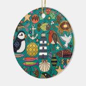kust kerst decoratie teal (Links)