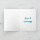 Kust Kerst Kaart – Strand Vakantie Kaart (Binnen)