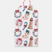 Kust Kerst Nautisch Anker Ornament Cadeaulabel (Achterkant)