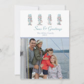 Kust Kerst Notenkrakers 1-foto Feestdagenkaart (Voorkant)