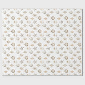 Kust Kerst Schelp Sieraden Cadeaupapier (Vlak)