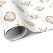 Kust Kerst Schelp Sieraden Cadeaupapier (Rol Hoek)