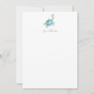 Kust Kerst Stationery Waterverf Zee Schildpad Notitiekaartje