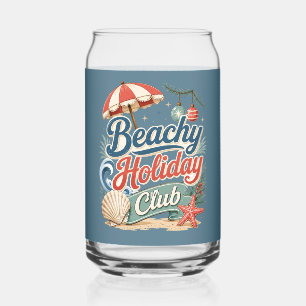 Kust Kerst Strand Vakantie Club Blikvorm Glas
