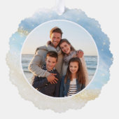 Kust Kerst Zee Schildpad Foto Ornament Kaart (Achterkant)