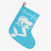 Kust Kerst Zeemeermin Stocking Grote Kerstsok (Voorkant (Hangend))