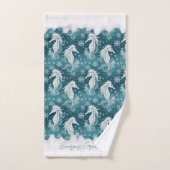 Kust Kerst Zeepaardje & Sneeuwvlokken #13 ID1009 Bad Handdoek (Handdoek)