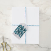 Kust Kerst Zeepaardje & Sneeuwvlokken #13 ID1009 Cadeaulabel (Met Touw)