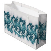 Kust Kerst Zeepaardje & Sneeuwvlokken #13 ID1009 Groot Cadeauzakje (Achterkant Gekanteld)