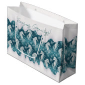 Kust Kerst Zeepaardje & Sneeuwvlokken #13 ID1009 Groot Cadeauzakje (Voorkant Gekanteld)