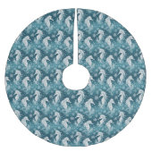 Kust Kerst Zeepaardje & Sneeuwvlokken #13 ID1009 Kerstboom Rok (Voorkant)