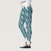 Kust Kerst Zeepaardje & Sneeuwvlokken #13 ID1009 Leggings (Links)