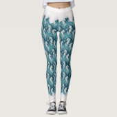 Kust Kerst Zeepaardje & Sneeuwvlokken #13 ID1009 Leggings (Voorkant)