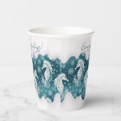 Kust Kerst Zeepaardje & Sneeuwvlokken #13 ID1009 Papieren Bekers (Rechts)