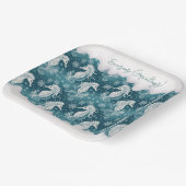 Kust Kerst Zeepaardje & Sneeuwvlokken #13 ID1009 Papieren Bordje (Gebogen)