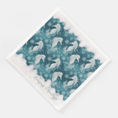 Kust Kerst Zeepaardje & Sneeuwvlokken #13 ID1009 Servet (Hoek)