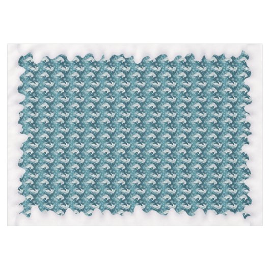 Kust Kerst Zeepaardje & Sneeuwvlokken #13 ID1009 Tafelkleed (Voorkant (Horizontaal))