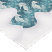 Kust Kerst Zeepaardje & Sneeuwvlokken #13 ID1009 Tafelkleed (Gekanteld)