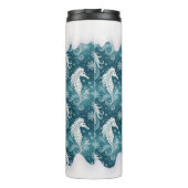 Kust Kerst Zeepaardje & Sneeuwvlokken #13 ID1009 Thermosbeker (Achterkant)