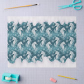 Kust Kerst Zeepaardje & Sneeuwvlokken #13 ID1009 Tissuepapier (Craft)