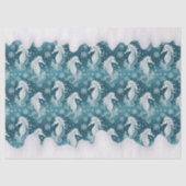 Kust Kerst Zeepaardje & Sneeuwvlokken #13 ID1009 Tissuepapier (Voorkant)