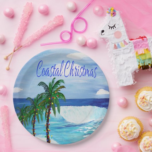 Kust Kerstfeest Feestpapier borden Papieren Bordje (Feest)