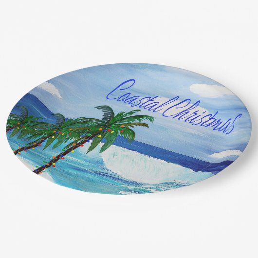 Kust Kerstfeest Feestpapier borden Papieren Bordje (Gekanteld)