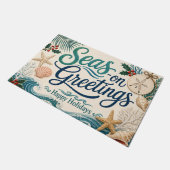 Kust-kerstmat 'Seas-On Greetings' Deurmat (Schuin)