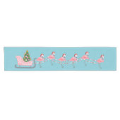 Kust Kerstmis flamingo tafel loper (Horizontaal)