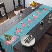Kust Kerstmis flamingo tafel loper