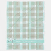 Kust Kerstmis Plaid Patroon # 2 ID1009 Fleece Deken (Voorkant)