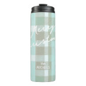 Kust Kerstmis Plaid Patroon # 2 ID1009 Thermosbeker (Voorkant)