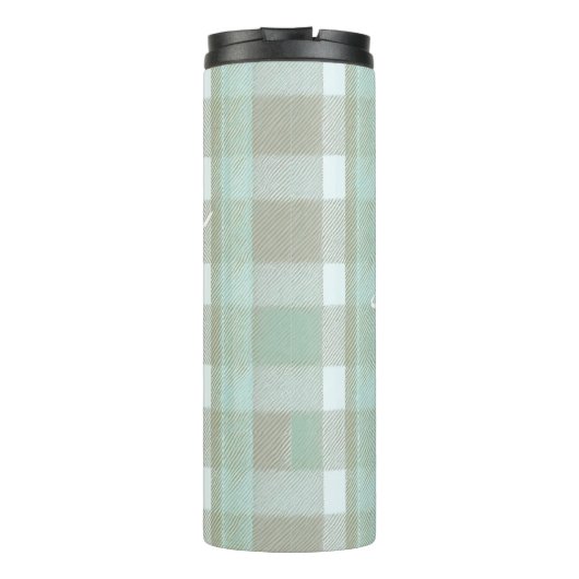 Kust Kerstmis Plaid Patroon # 2 ID1009 Thermosbeker (Achterkant)