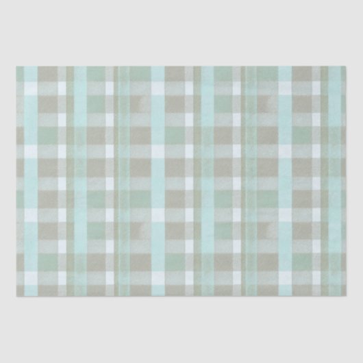 Kust Kerstmis Plaid Patroon # 2 ID1009 Tissuepapier (Voorkant)