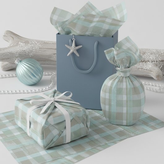 Kust Kerstmis Plaid Patroon#2 ID1009 Tissuepapier
