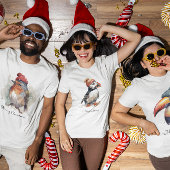Kust Kerstmis Puffin Dames Mode T-shirt