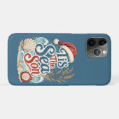 Kust Kerstmis Tis Zee Seizoen Typografie Case-Mate iPhone Case (Achterkant (horizontaal))
