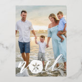 Kust Kerstmis Vakantie Foto Folie Kaart (Voorkant)