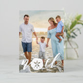 Kust Kerstmis Vakantie Foto Folie Kaart (Staand Voorkant)