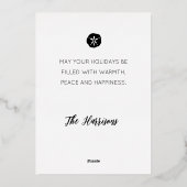 Kust Kerstmis Vakantie Foto Folie Kaart (Achterkant)