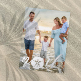 Kust Kerstmis Vakantie Foto Folie Kaart