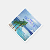 Kust Kerststrand thema feest servetten (Hoek)